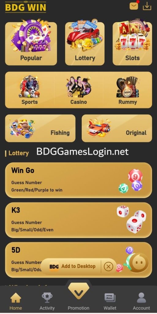 BDG Game Win